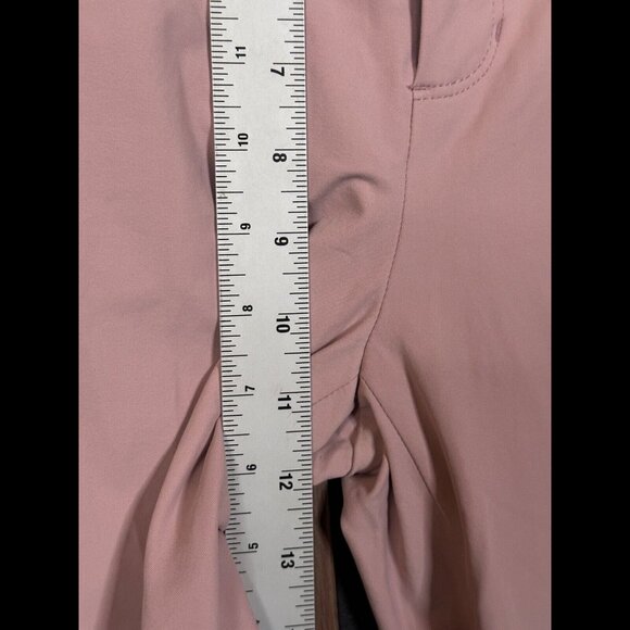 The Script Dress Pants 8 Womens Pink Fede Flat Front Stretch Trousers - Picture 4 of 8